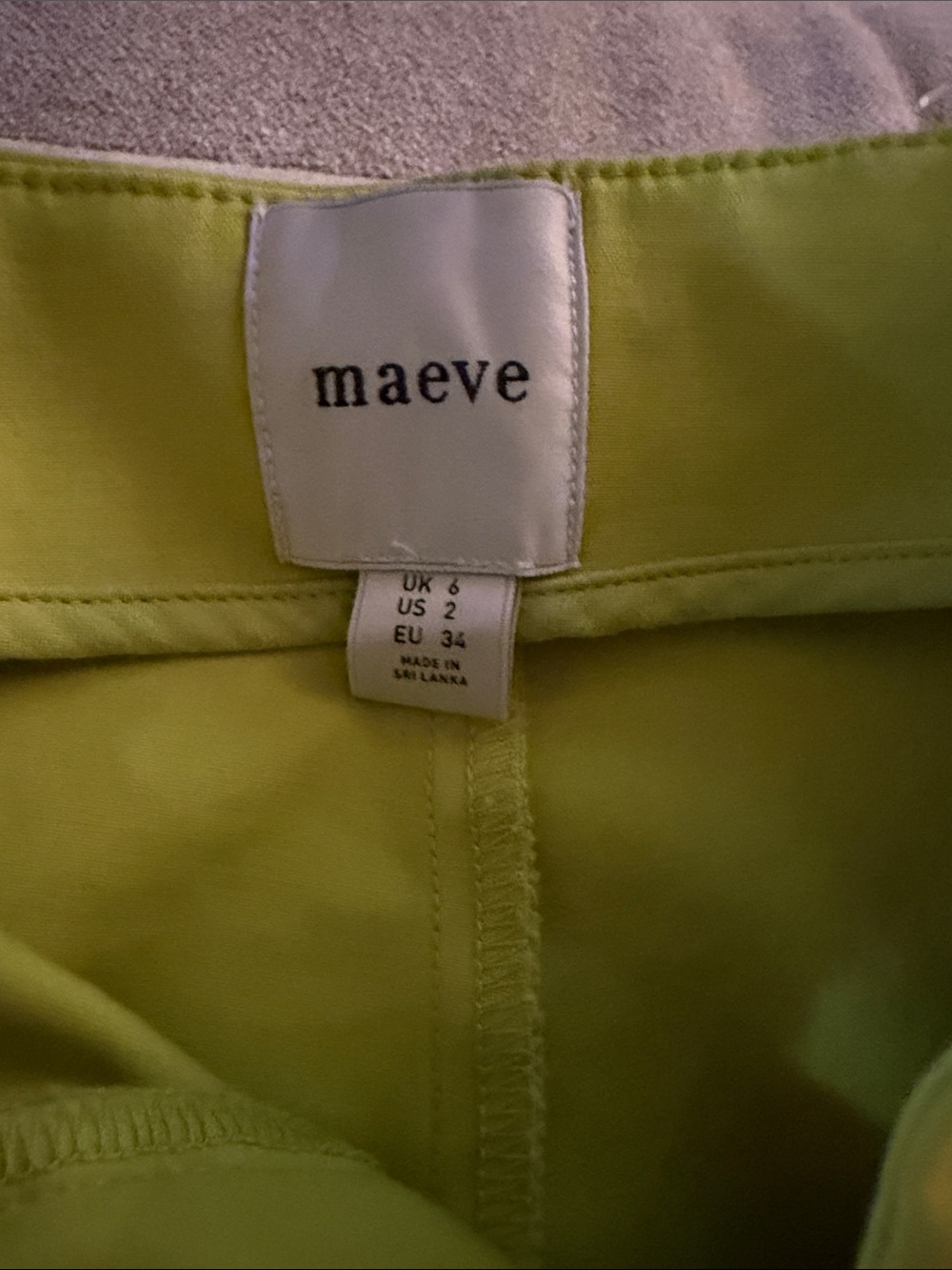 Anthropology Mauve High-Waist Wide Leg Pants in Mustard. Yellow/green - Picture 8 of 9